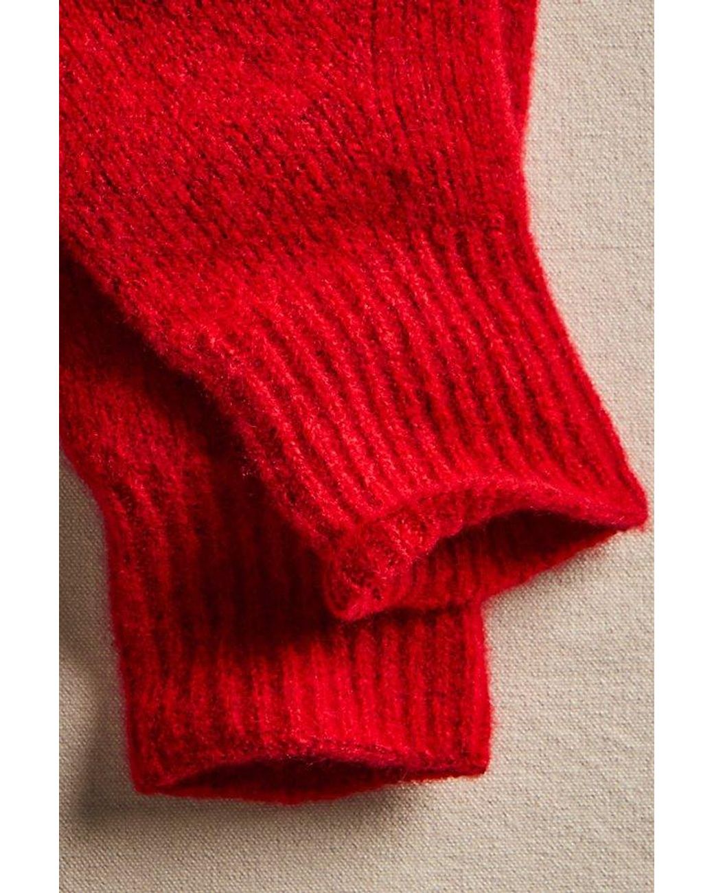 Free People Red Perfect Cashmere Gloves