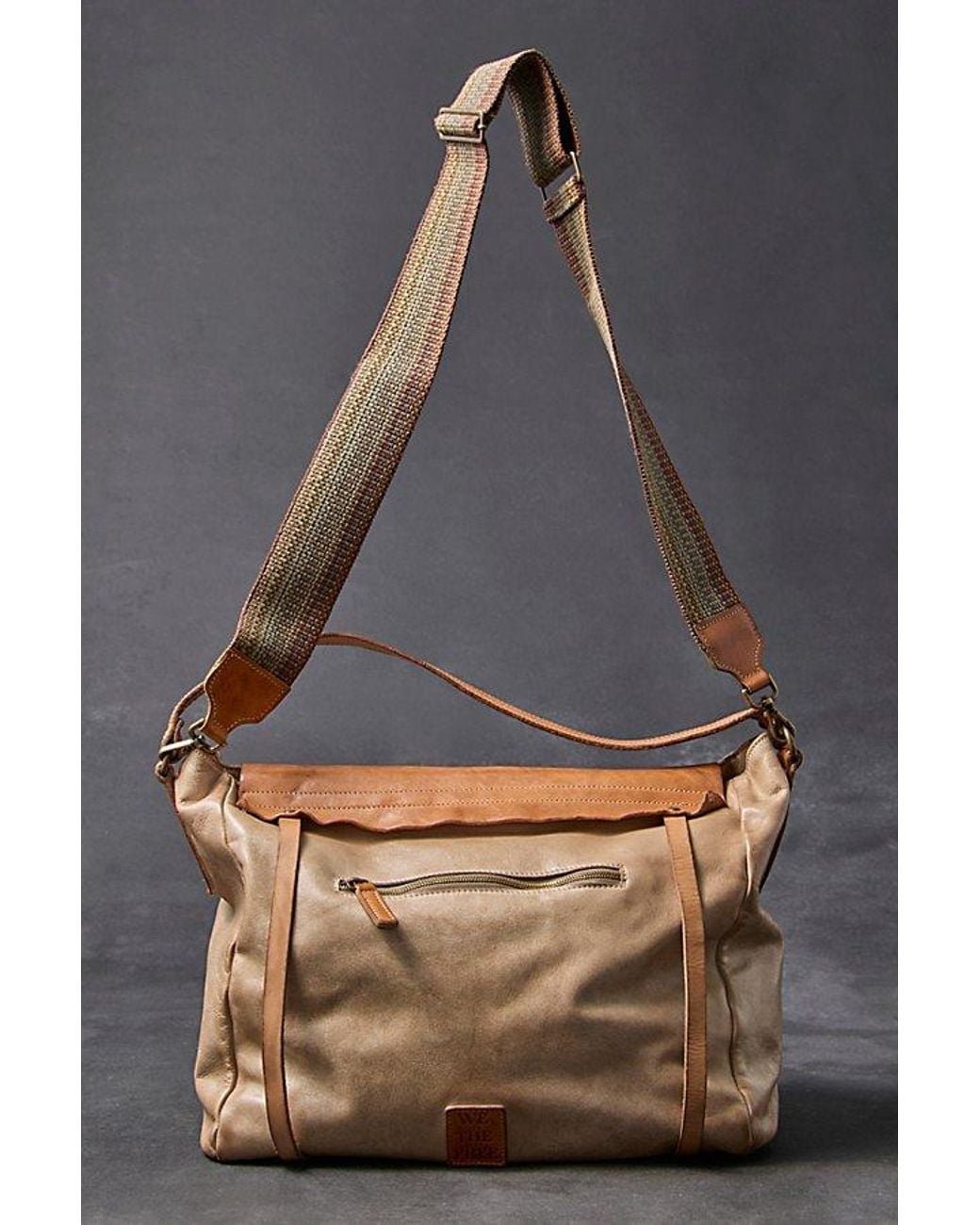 Free People Brown Benton Messenger Bag