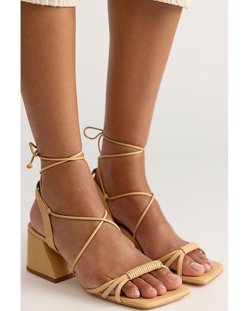 Vicenza Brown Love Letter Wrap Heels Top By