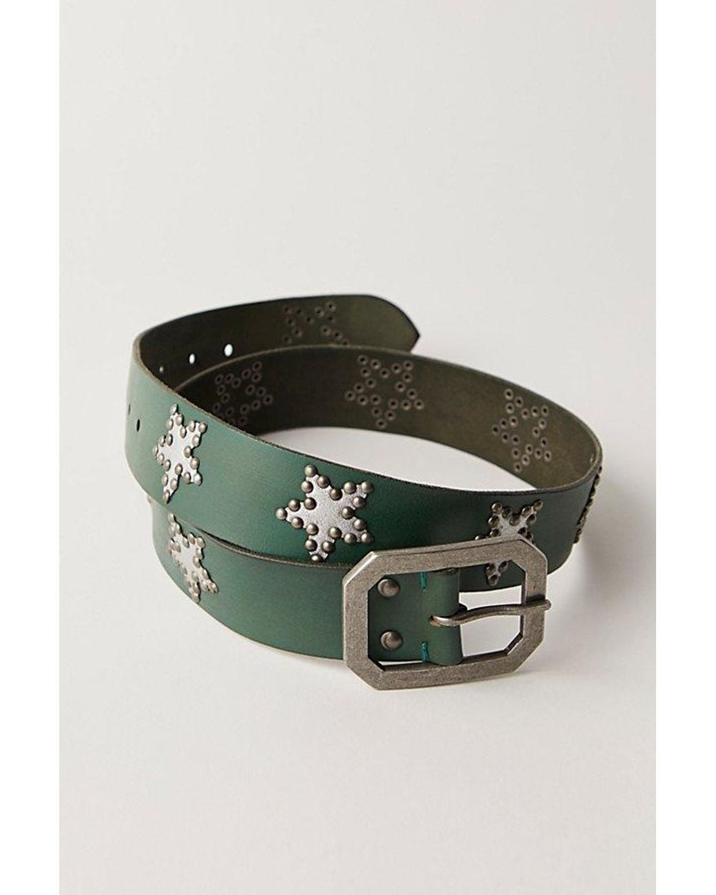 Free People Green Starcrossed Studded Belt