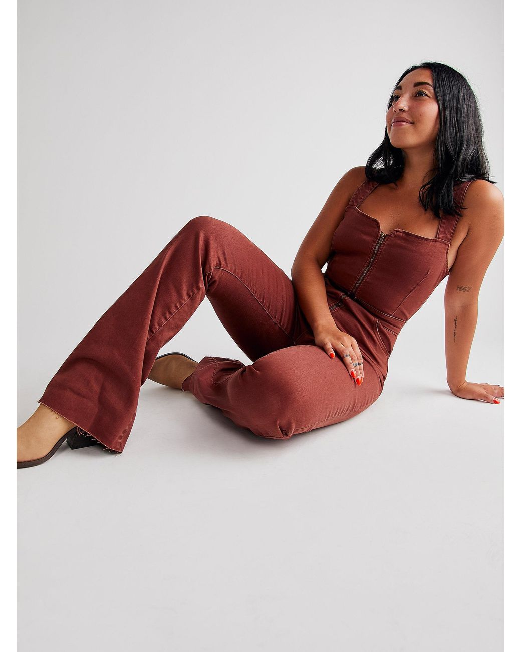 Free People Crvy 2nd Ave One Piece In Chocolate Brown Lyst