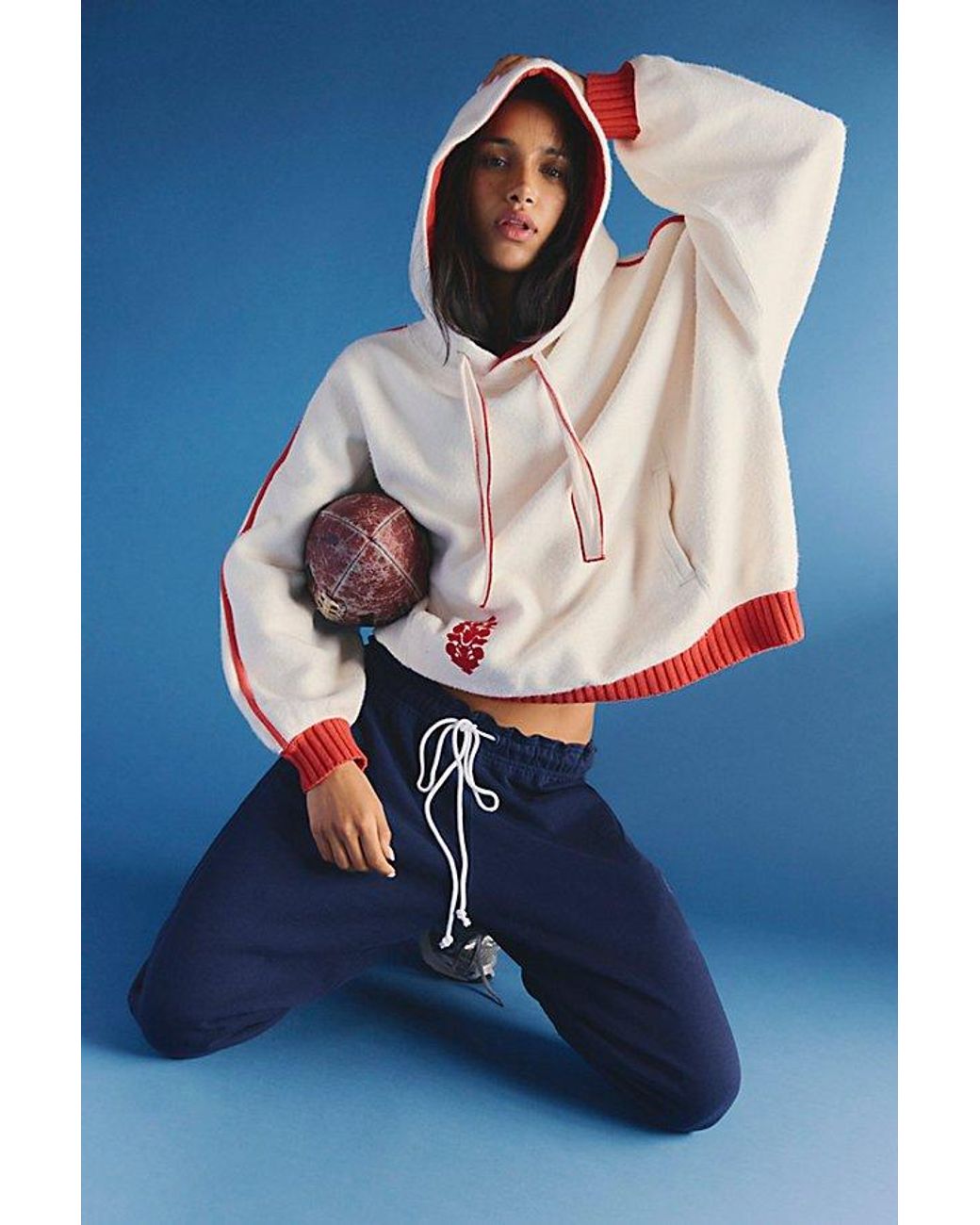 Fp Movement Red Reset Fleece Hoodie