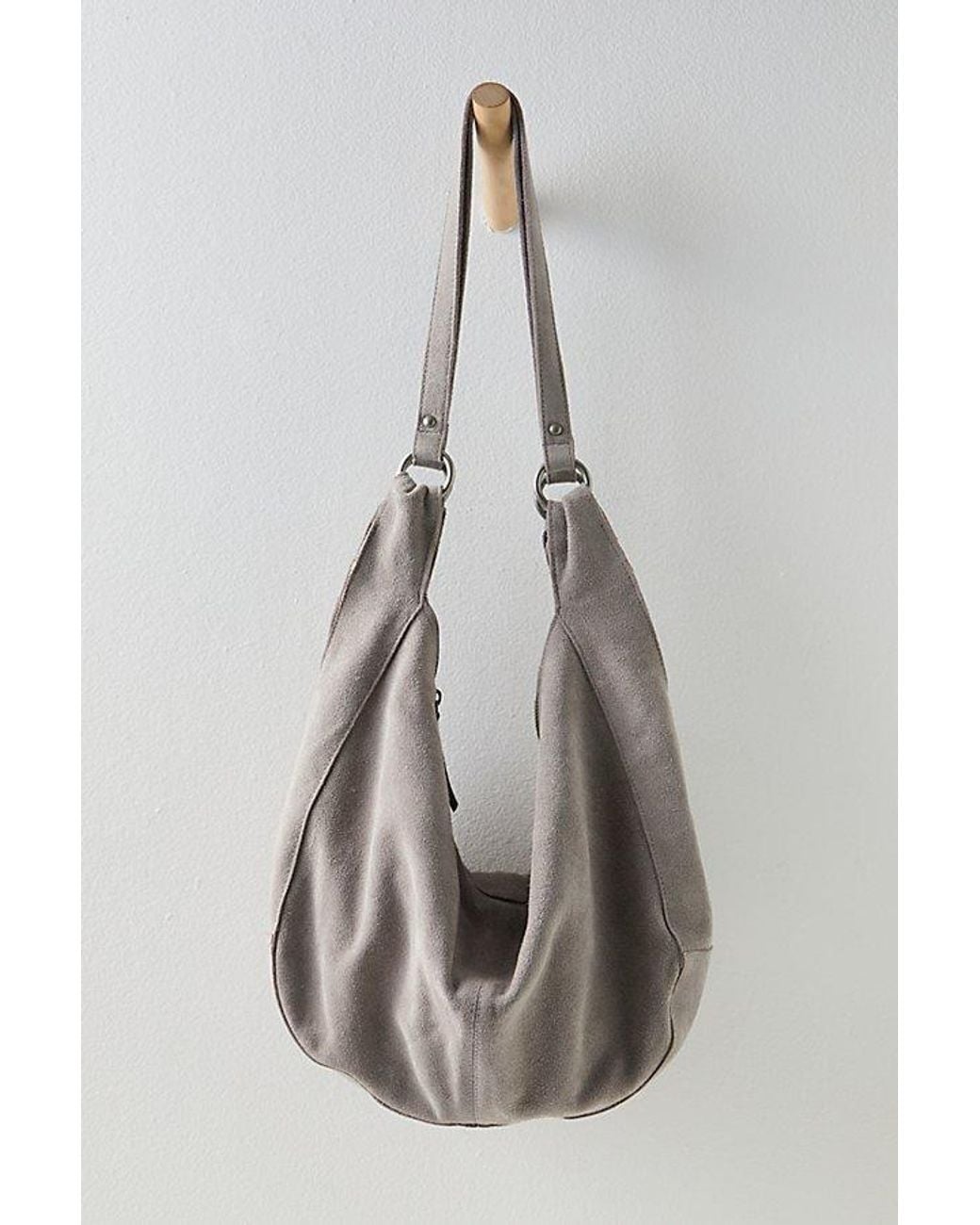 Free People Gray Roma Suede Tote Bag