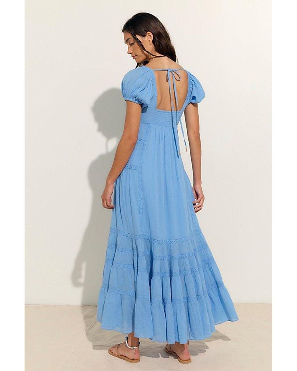 free-est Blue Aura Maxi Dress By