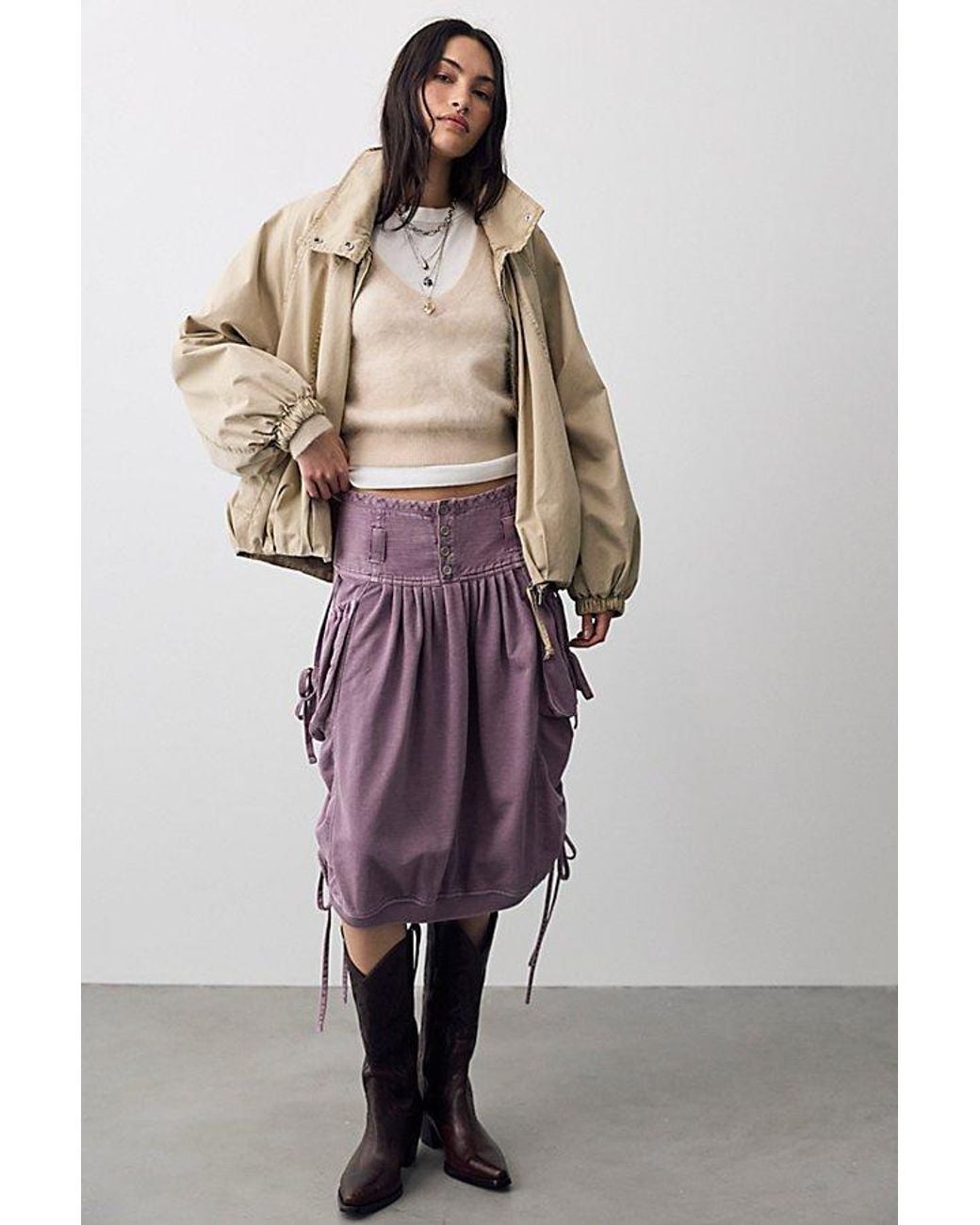 Free People Multicolor We The Free Nightshade Knit Midi Skirt