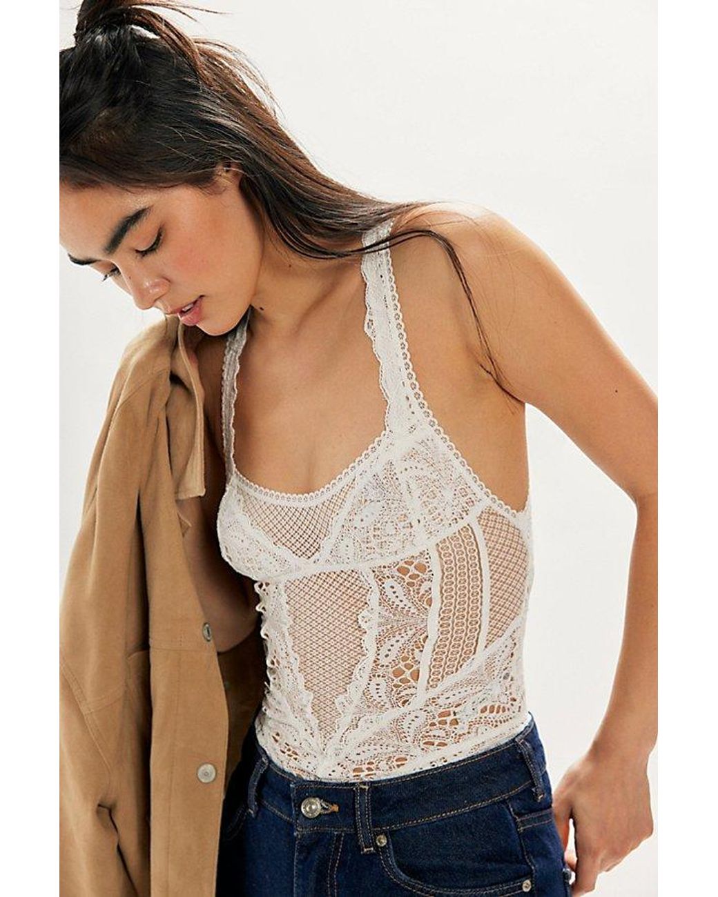 Intimately By Free People Multicolor Moonlit Meadow Lace Bodysuit By