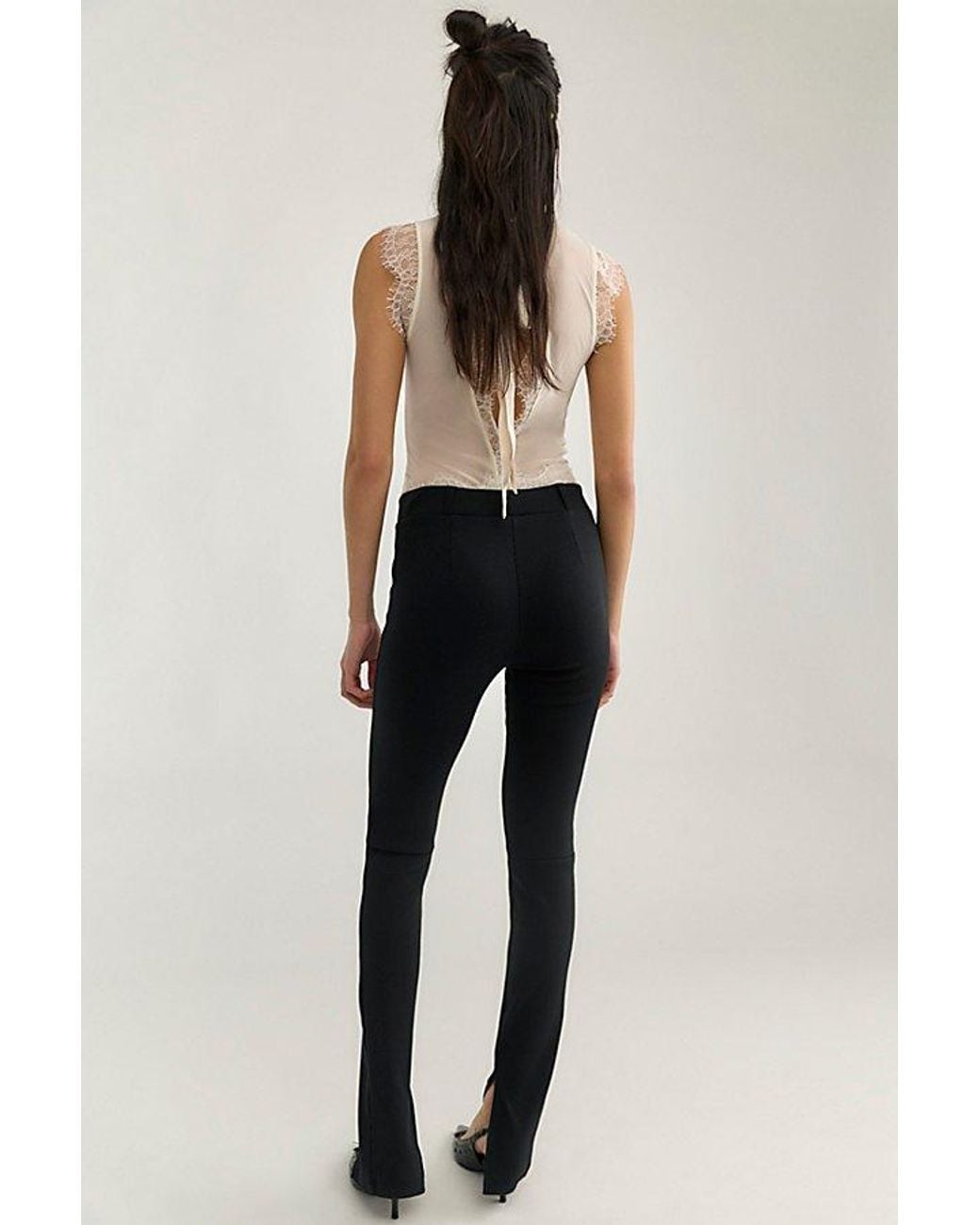 Free People Black Kimmie Slim Knit Pull-On Pants