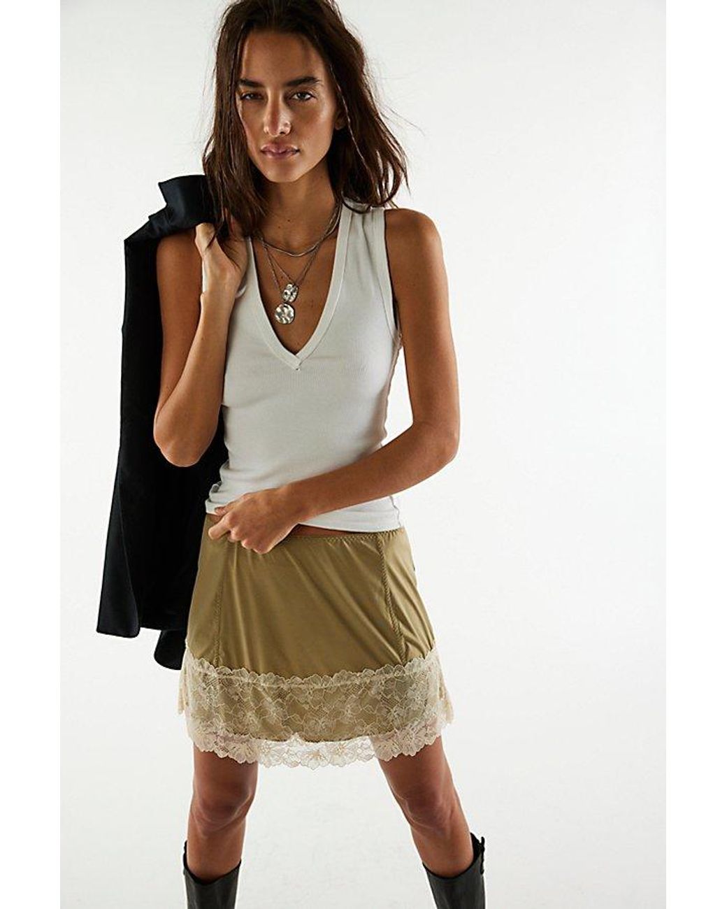 Free People White We The Free Neria V-Neck Tank Top