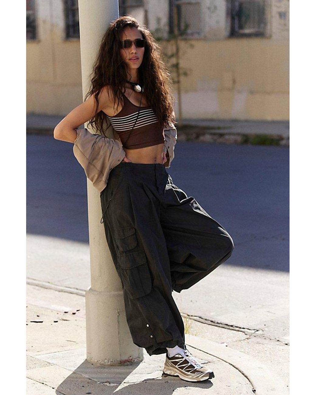 Fp Movement Gray Charmer Utility Pants