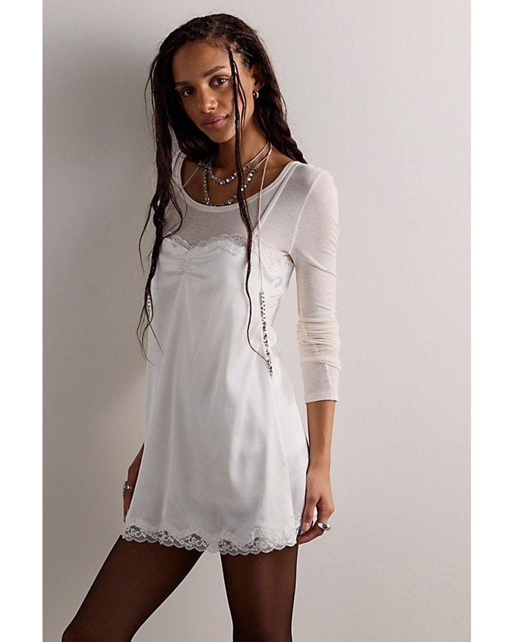 KAT THE LABEL Brown Sadie Mini Slip Dress