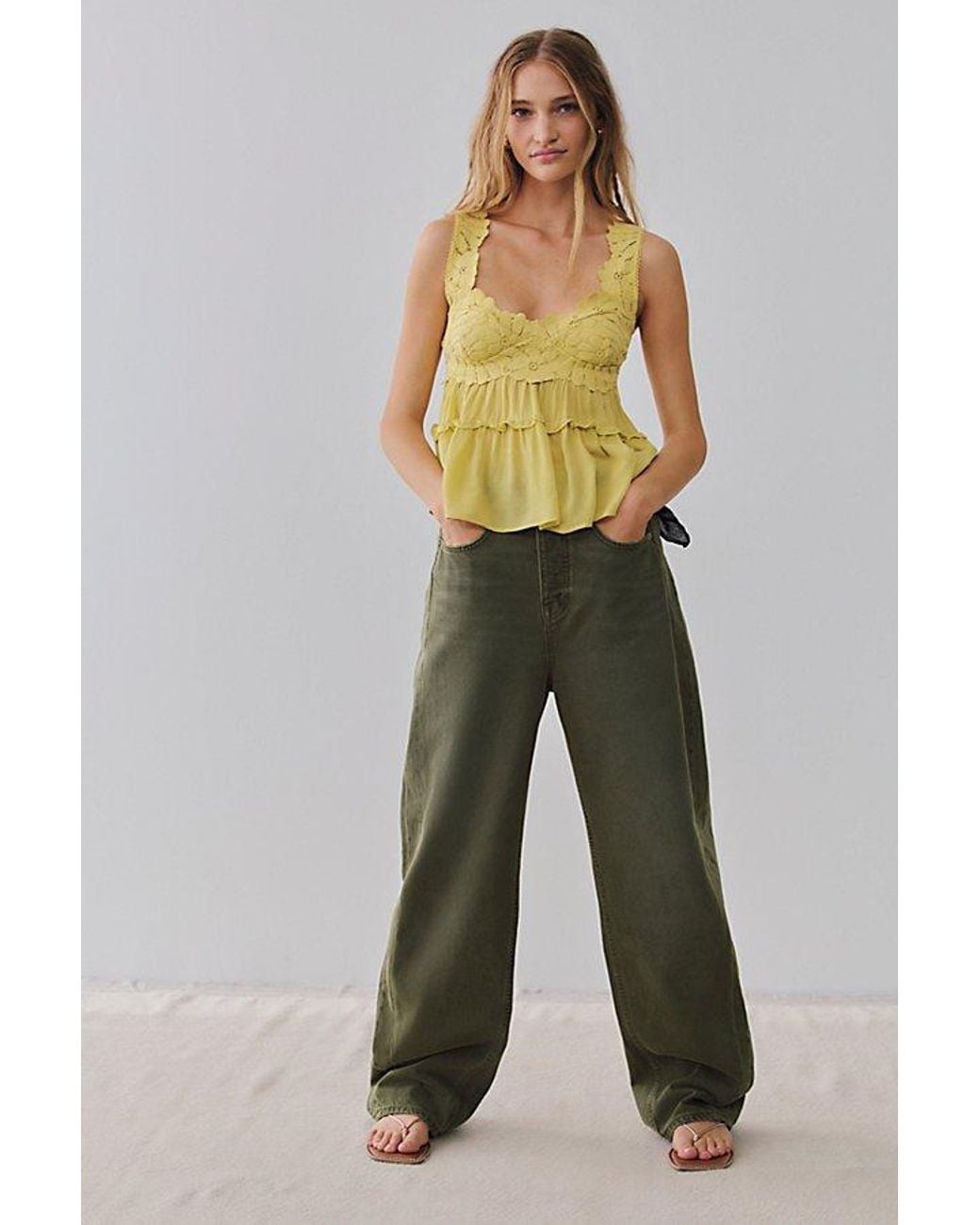 Intimately By Free People Brown Petal Party Shapeless Cami