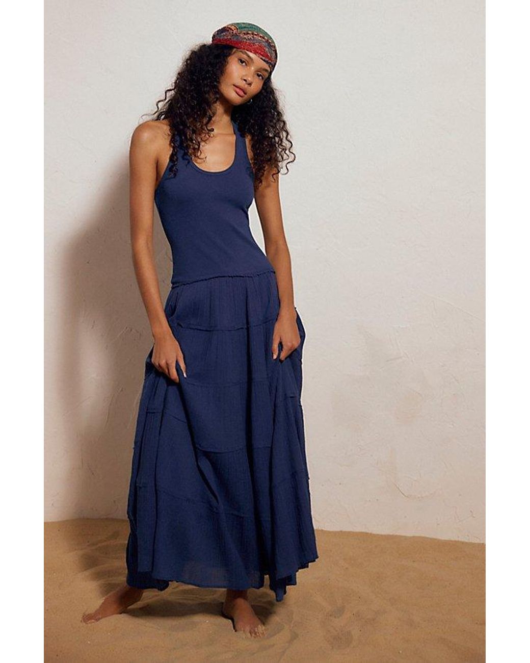 free-est Blue Set Sail Maxi Dress By