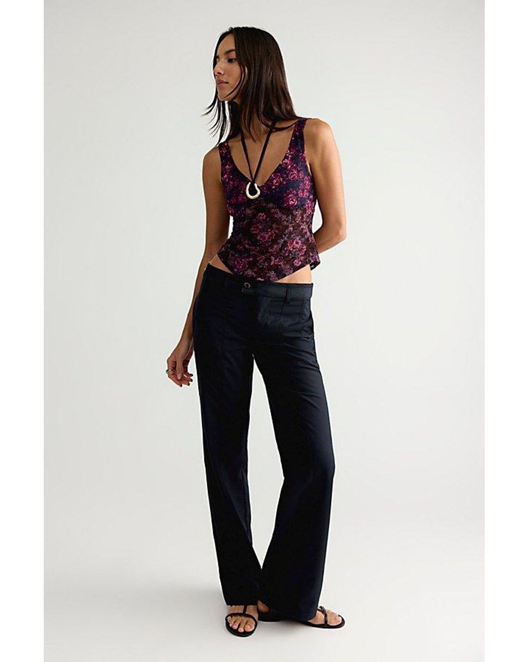 Free People Purple Skylar Lace Corset Top