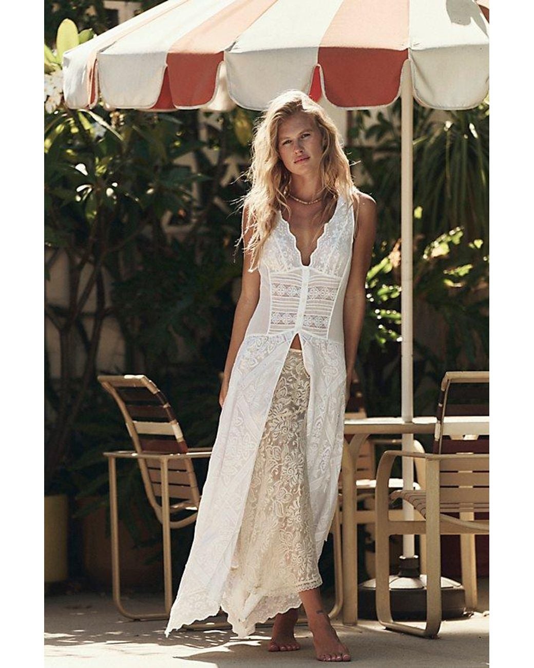Free People Black Darcy Hooded Lace Maxi Top