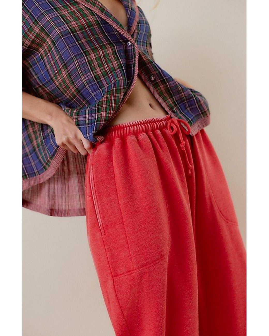 Intimately By Free People Red Slow It Down Joggers By