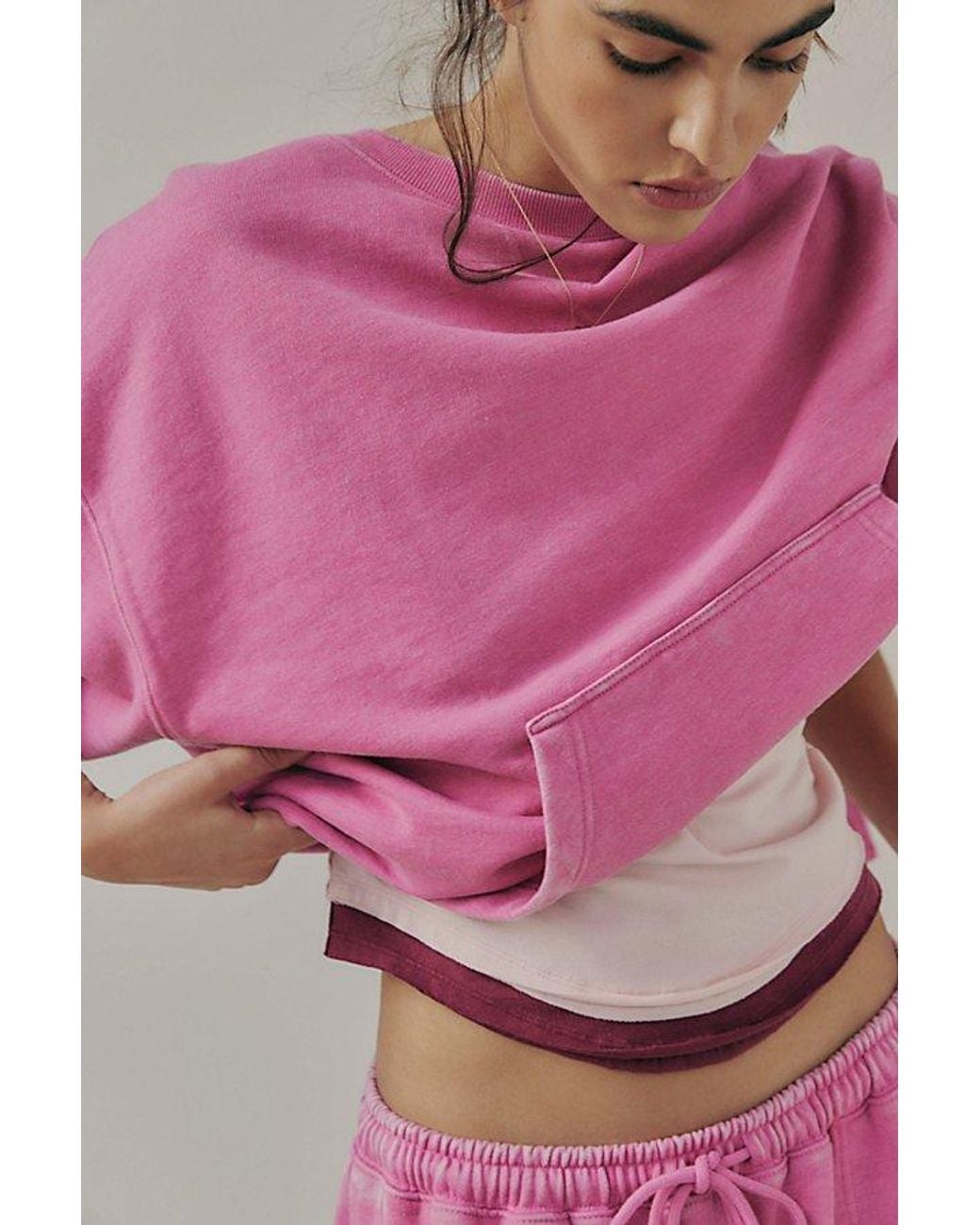 Intimately By Free People Pink Slow It Down Pullover By