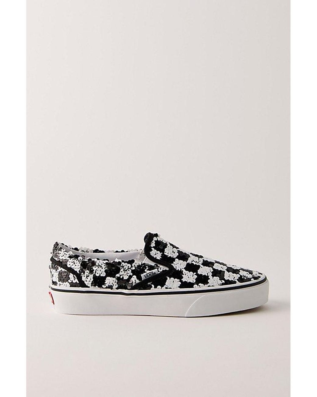 Vans Gray Classic Glitter Slip-Ons