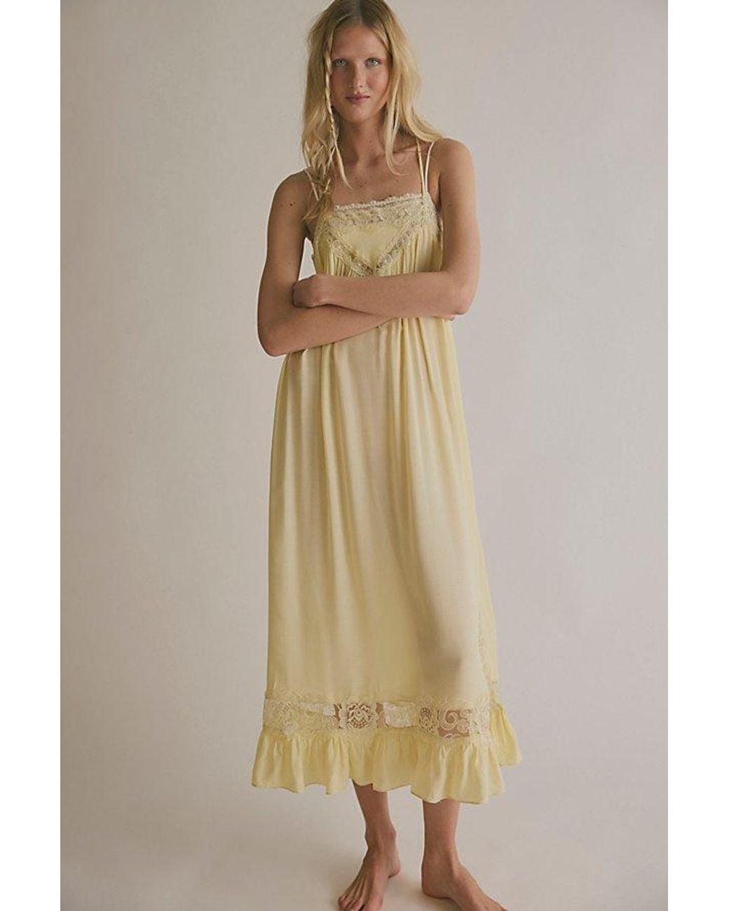 Free People Natural Kiss Me Later Maxi Slip Dress By