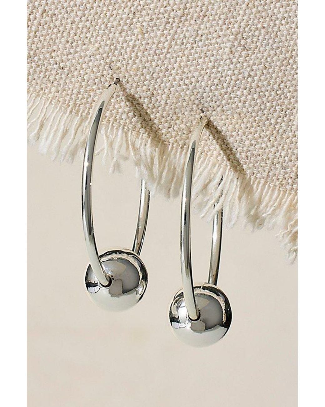 Free People Natural Angie Plated Hoops