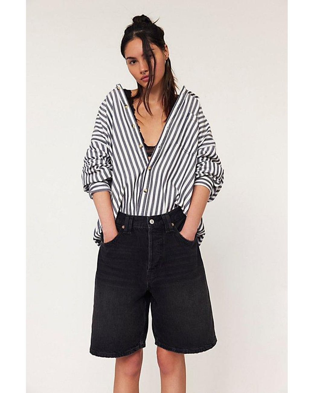 Free People Black Montana Shorts
