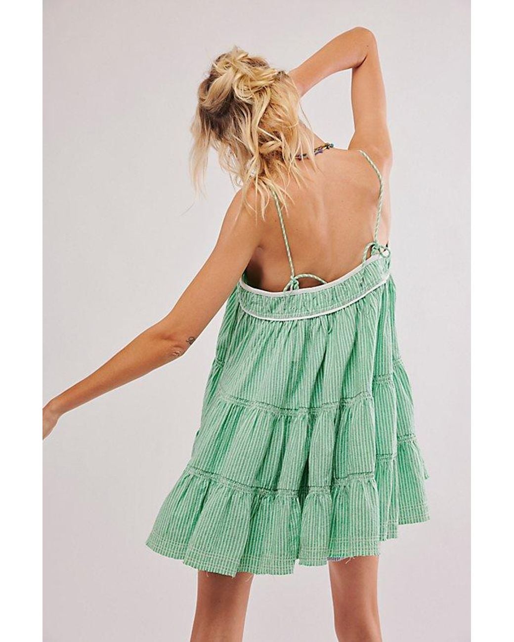 Free People Wilder Days Mini Dress in Green | Lyst