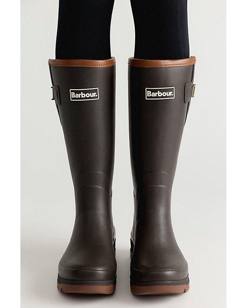 Barbour Black Tempest Tall Wellington Boots Shoe