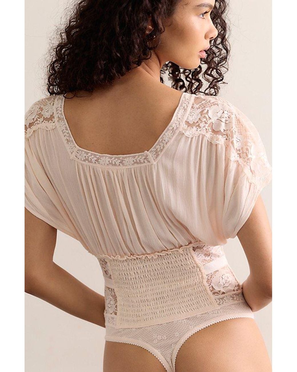 Intimately By Free People Brown Flirt Alert Bodysuit By