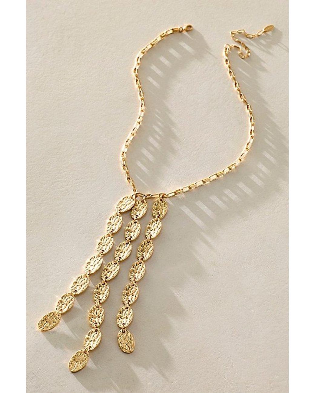 Free People Natural Zinnia Drop Necklace