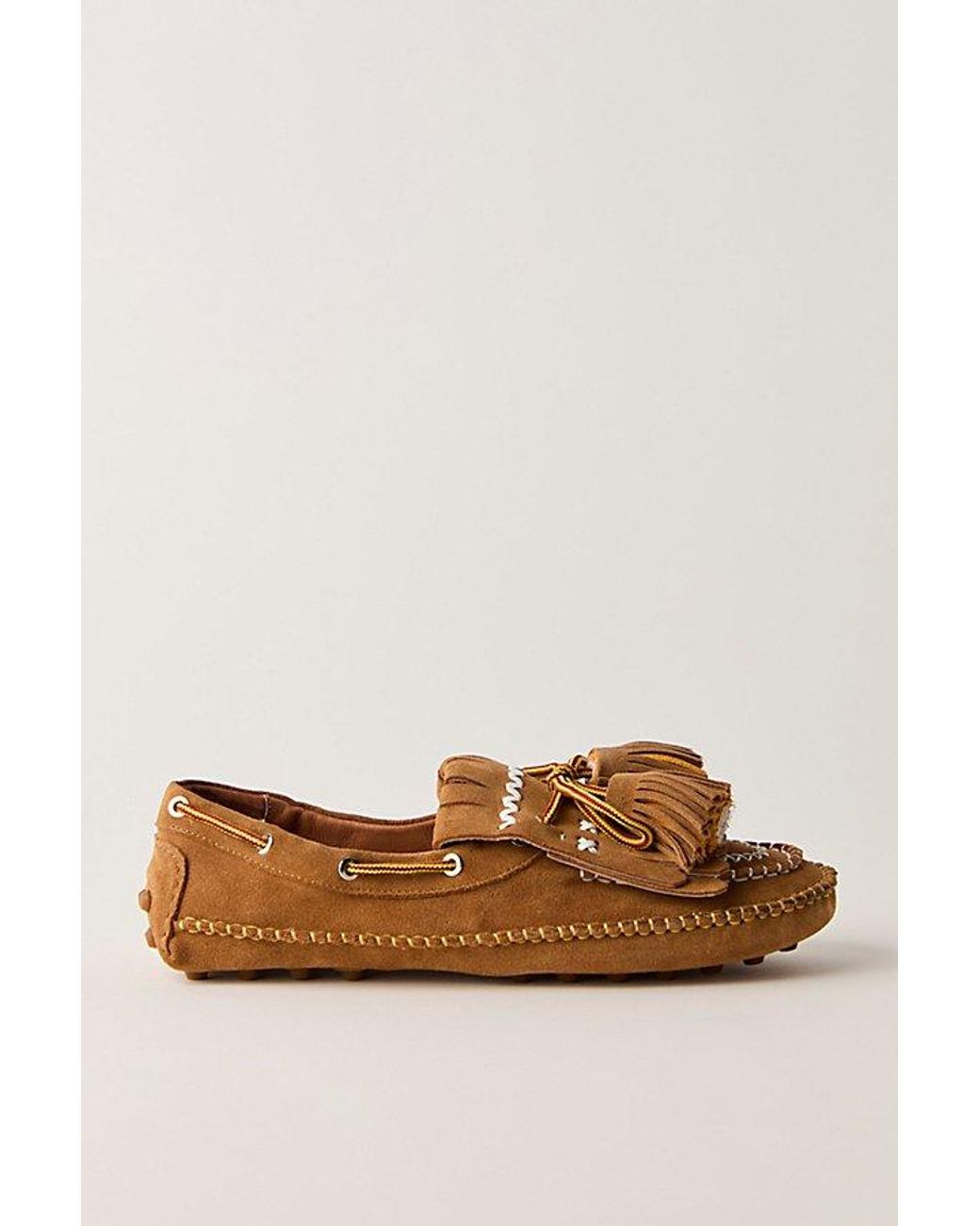 Nan-Ku Couture Brown Scandi Tassel Moccasins By