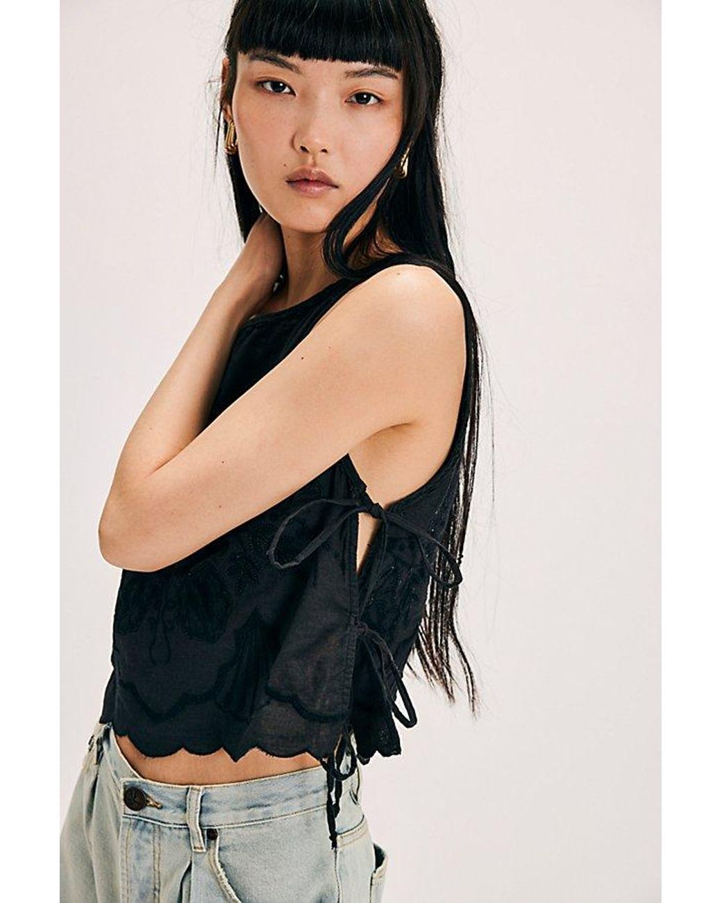 (取寄) フリーピープル レディース フェイド ガーデンズ タンク Free People women Faded Gardens Tank White Free People Women's Faded Gardens Tank, White at Amazon