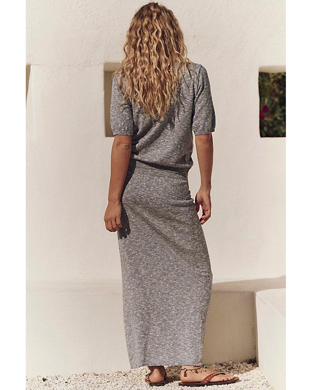 free-est Multicolor Isabella Sweater Skirt Set By