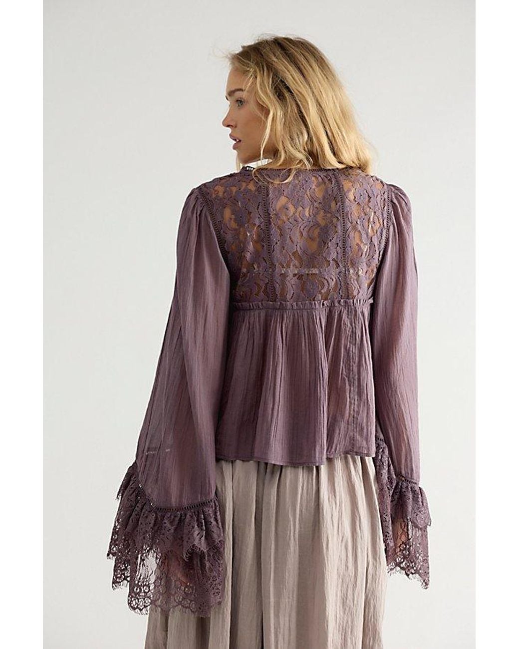 Free People Purple Ava Blouse
