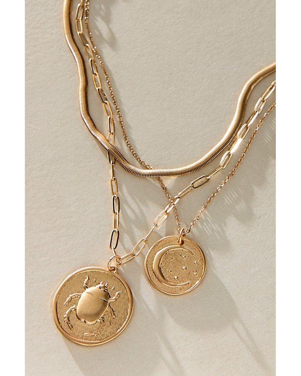 Free People Natural Oversized Coin Necklace