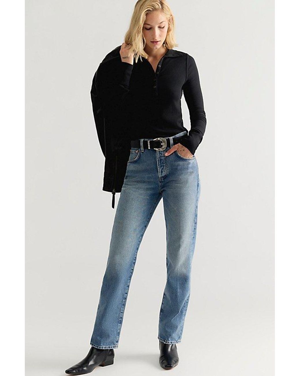 Citizens of Humanity Blue 90S French High Rise Straight Jeans