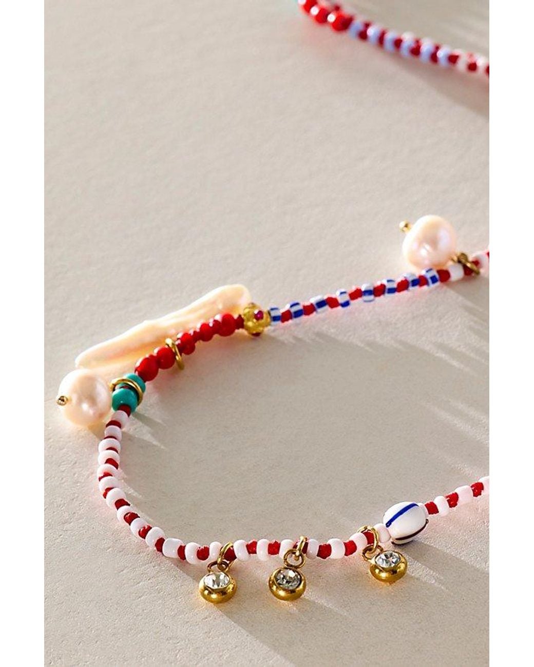 Meredith Waterstraat Pink Knotted Necklace