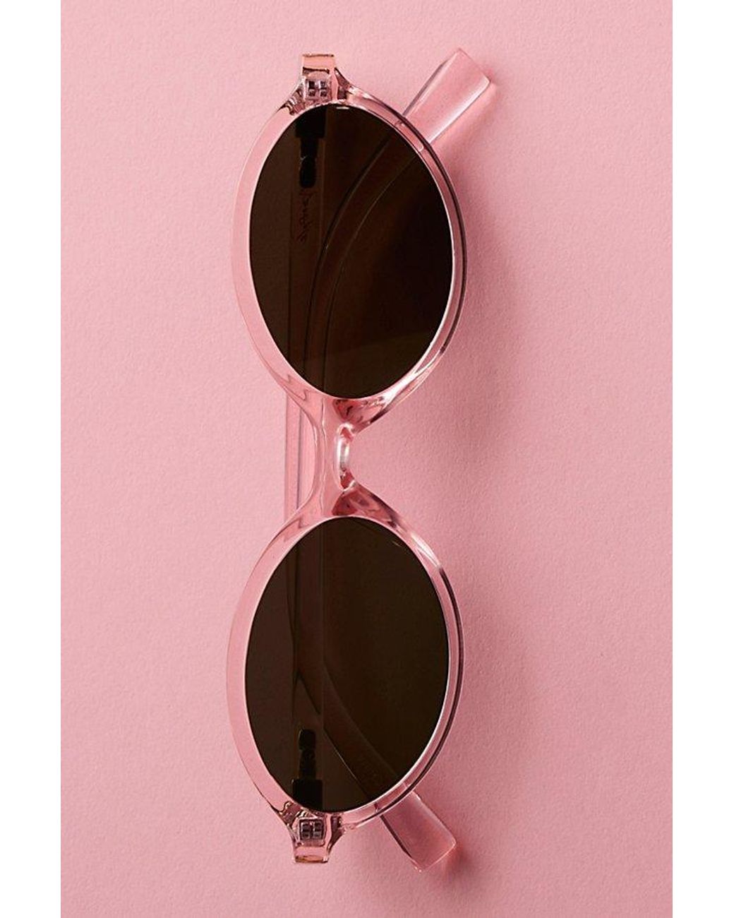 Free People Brown Oh Hello Rounded Oval Sunglasses