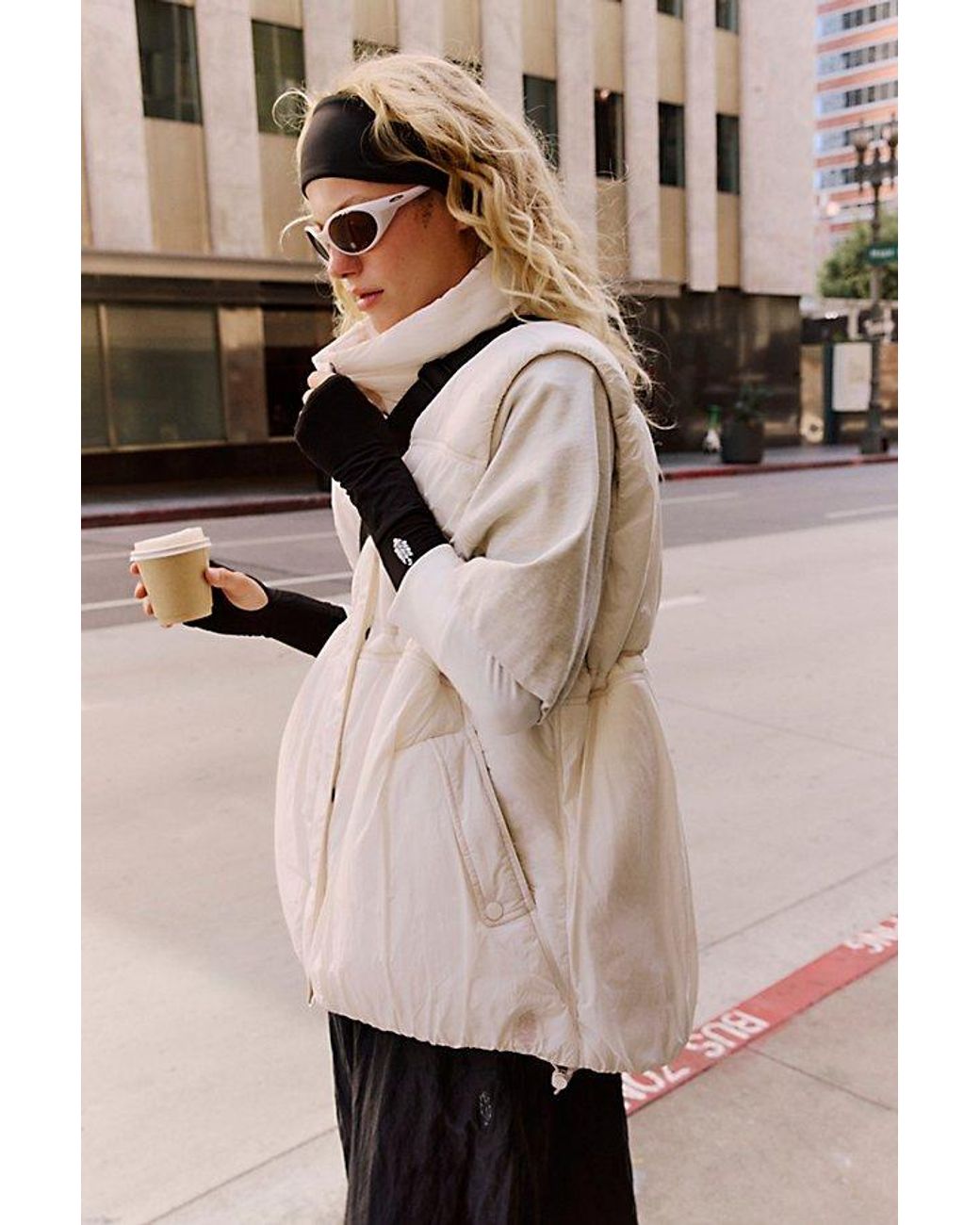 Fp Movement Daydream Puffer Vest in Natural | Lyst