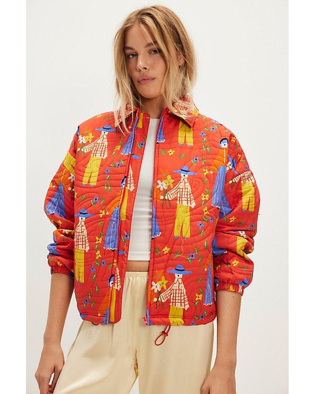 Bobo Choses Quilted Jacket in Red | Lyst
