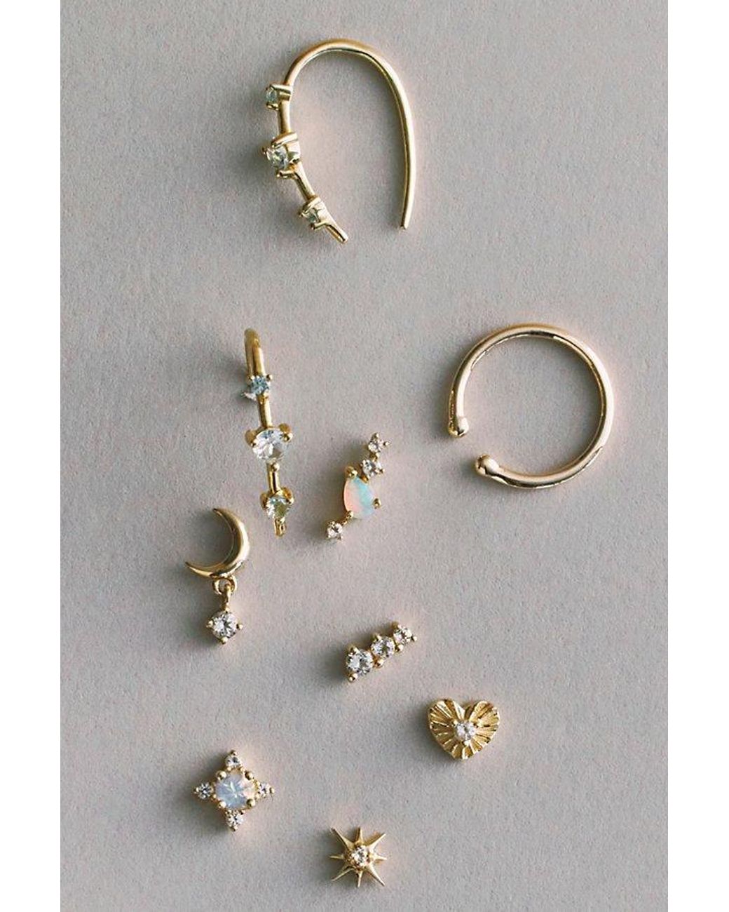 Local Eclectic Metallic Starburst Flatback Earrings