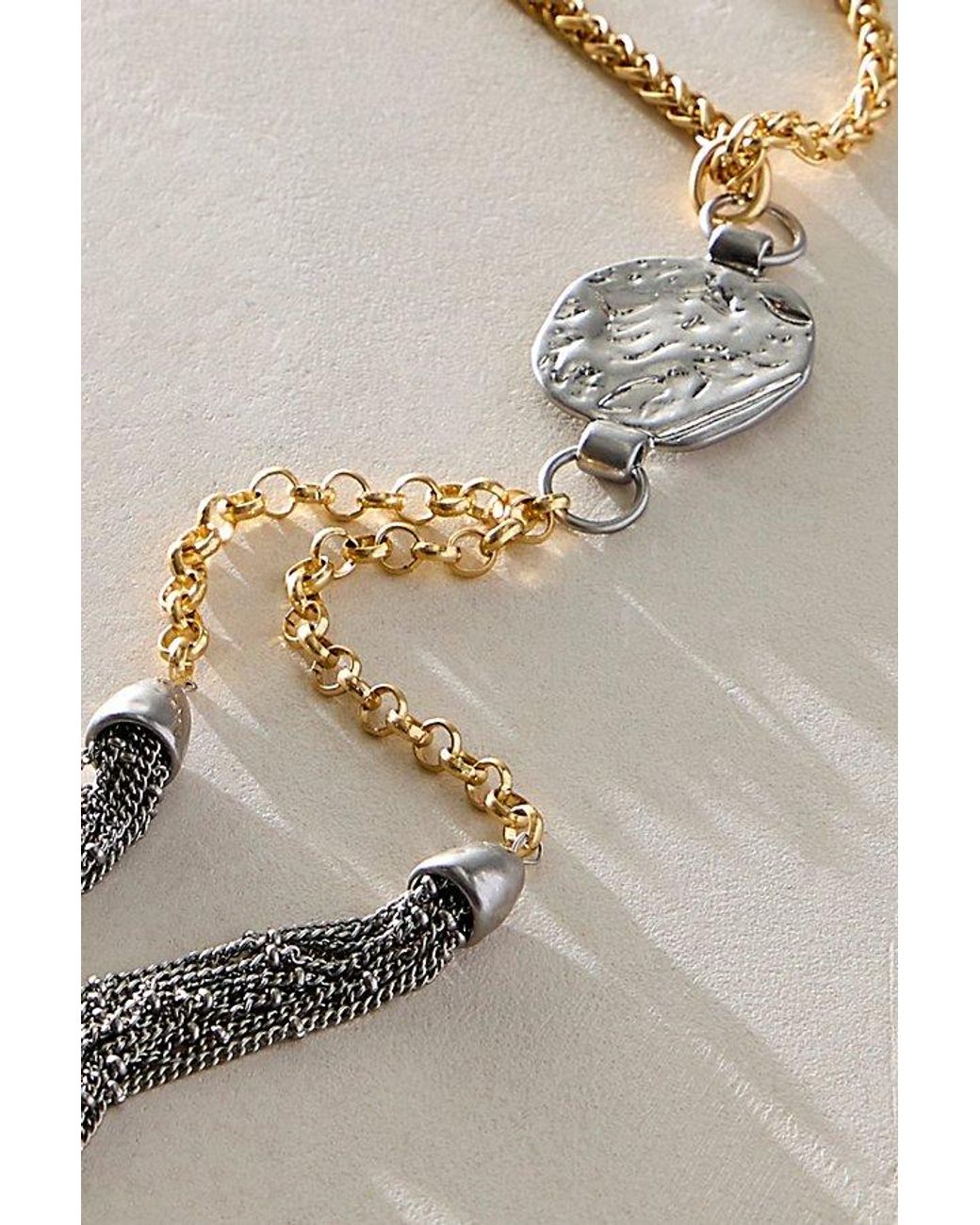 Free People Natural Saskia Tassel Pendant Necklace