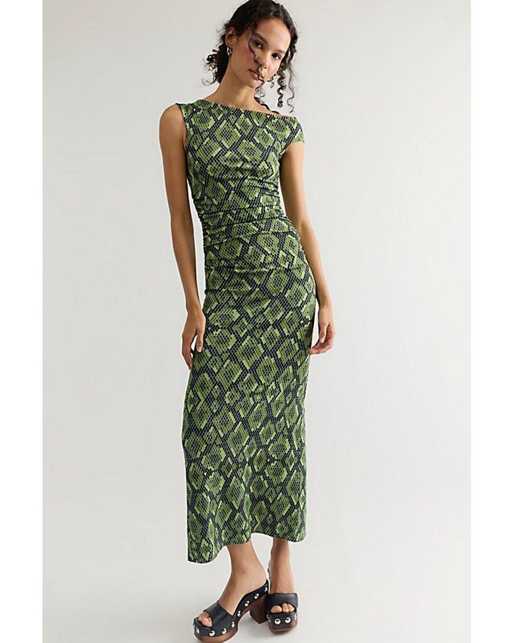 Summi Summi Green Rumi Midi Dress