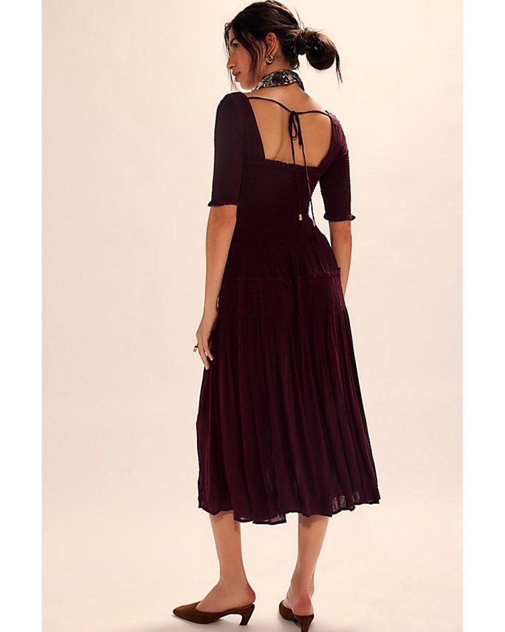 Free People Harlyn Midi Dress in Purple | Lyst