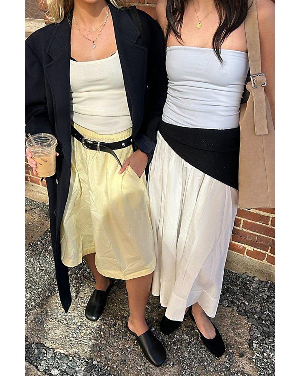 free-est Natural Lowen Midi Skirt