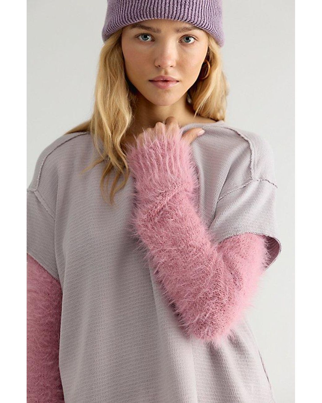 Free People Multicolor Luxe Cuff Long Sleeve Top