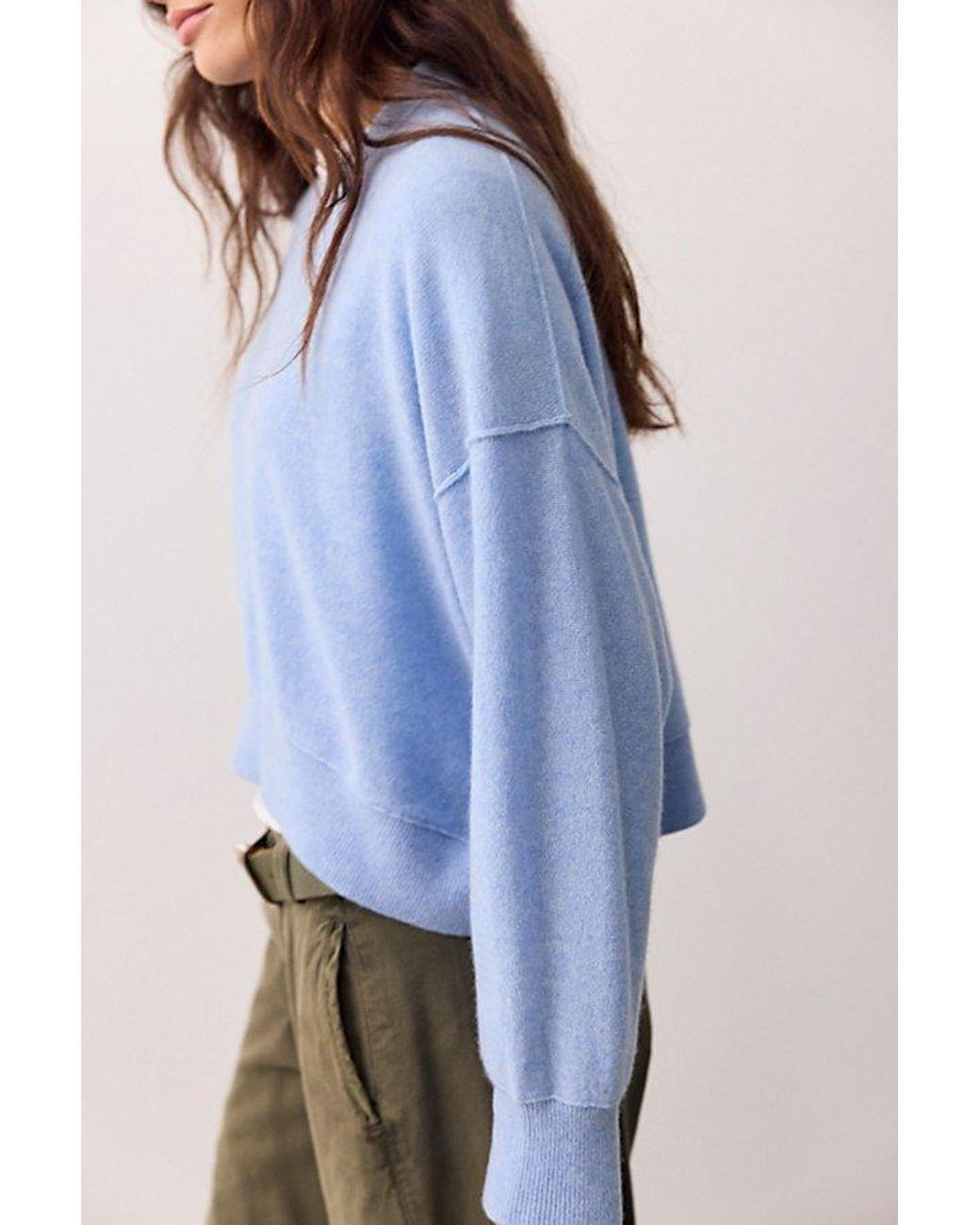 Free People Blue Solstice Cashmere Pullover