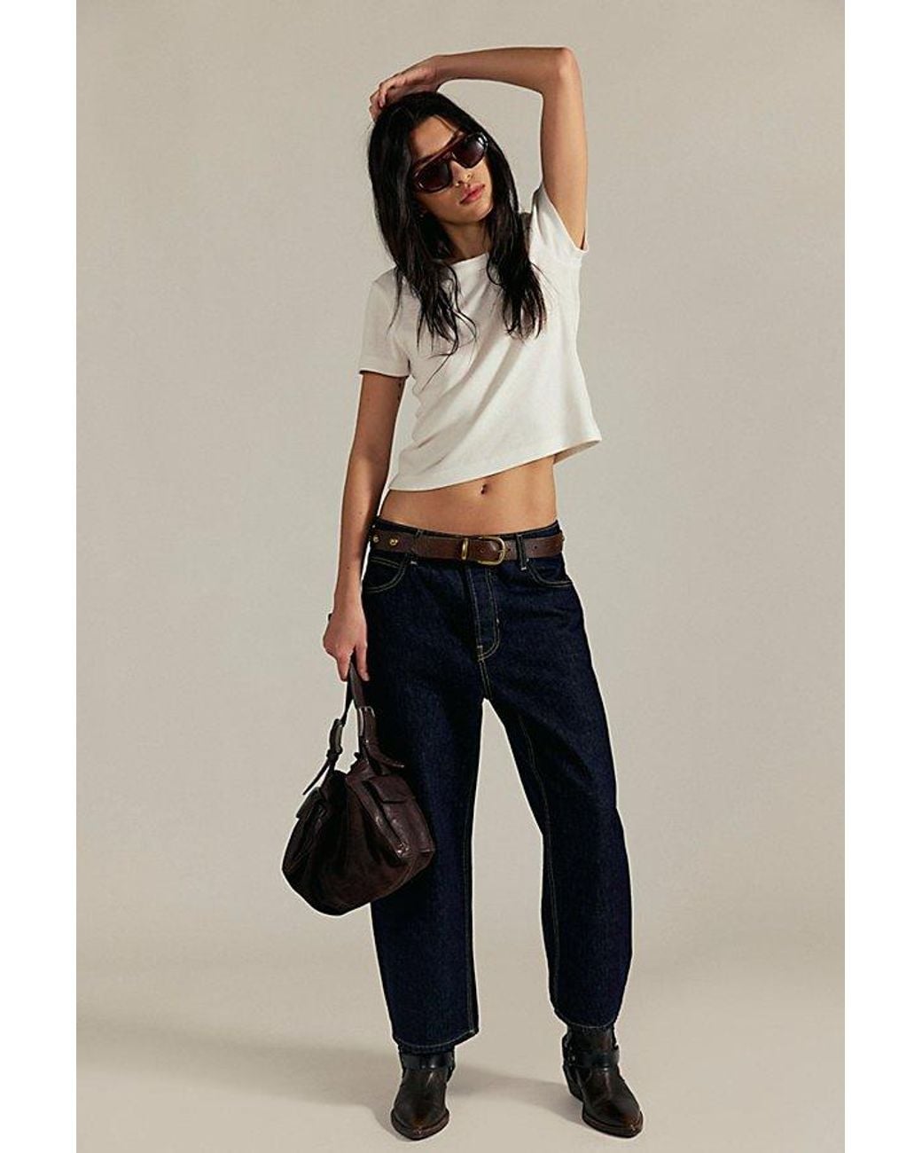 Free People Gray Atlas Crew Tee