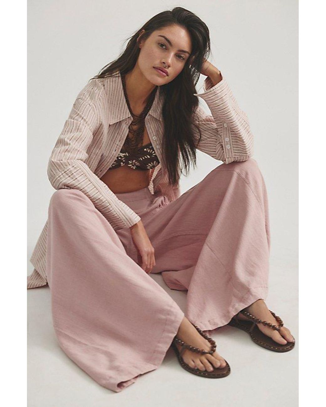 Free People Multicolor Swept Off Solid Pants