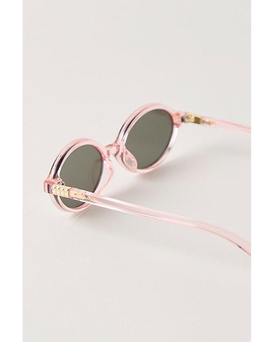 Free People Brown Oh Hello Rounded Oval Sunglasses