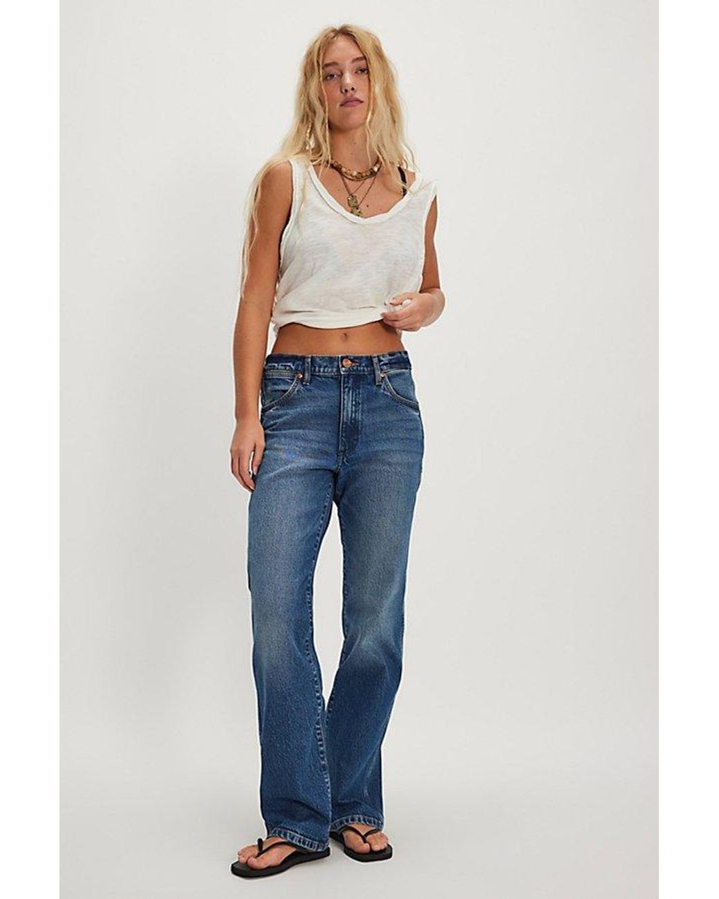 Wrangler Blue Wrancher Mid-Rise Bootcut Jeans