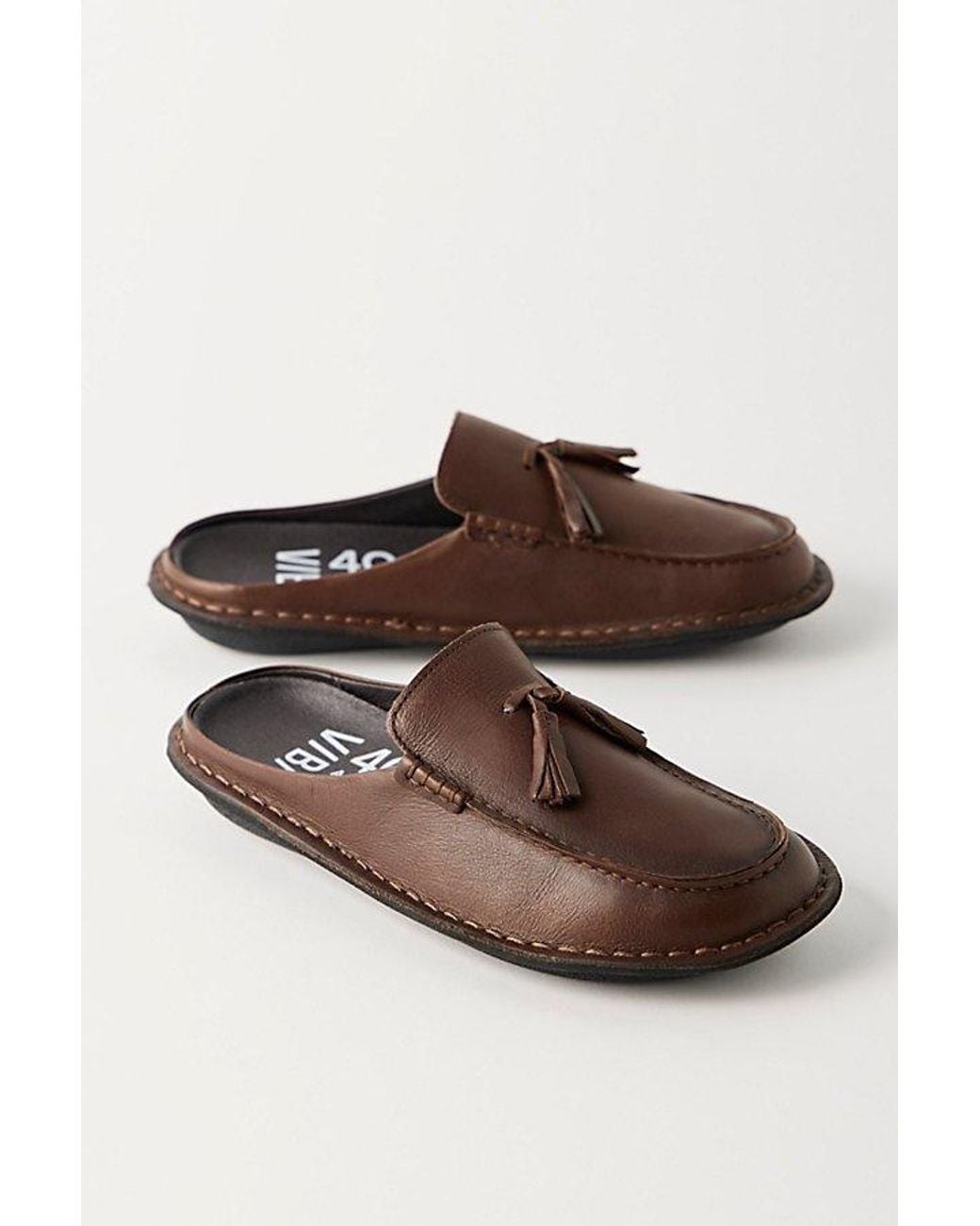 VIBAe Brown Soho Tassel Mules